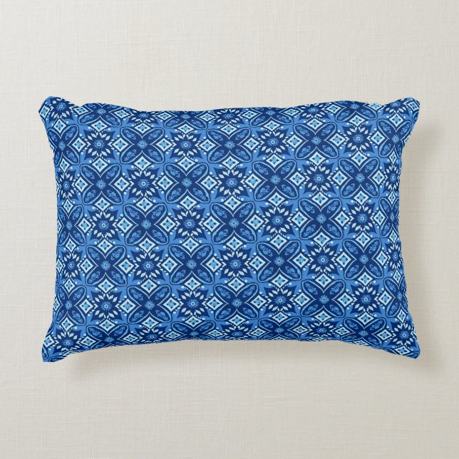 Stilvolles Boho Geometric Floral Pattern Dekokissen (Vorderseite)