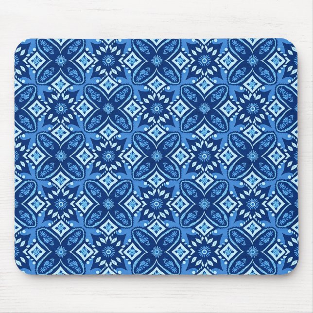 Stilvolles Boho Geometric Floral Pattern Mousepad (Vorne)
