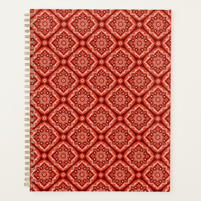 Stilvolles Boho Geometric Floral Pattern Planer (Vorderseite)