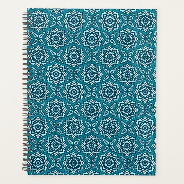 Stilvolles Boho Geometric Floral Pattern Planer (Vorderseite)