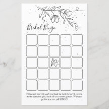 Stilvolles Brautparty-Bingospiel