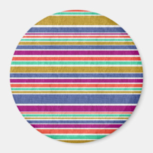Stilvolles buntes Streifenmuster Magnet