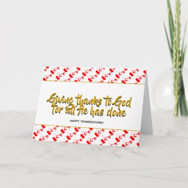 Stilvolles CANADA dankt ERNTEDANK Feiertagskarte (Vorderseite)