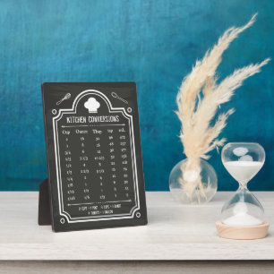 Stilvolles Chalkboard Kitchen Conversion Chart Fotoplatte
