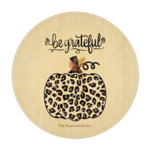 Stilvolles Cheetah Pumpkin Cutting Board Schneidebrett