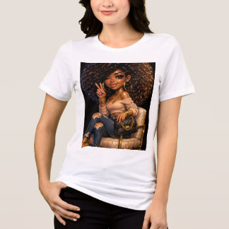 Stilvolles Chibi-Mädchen-T-Shirt  Tri-Blend Shirt