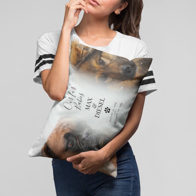 Stilvolles Chic Pet Memorial 2 x Foto Keepake Lendenkissen (Von Creator hochgeladen)