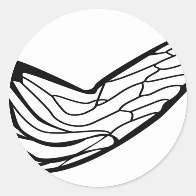 Stilvolles Cicada Wing Design Runder Aufkleber (Vorderseite)