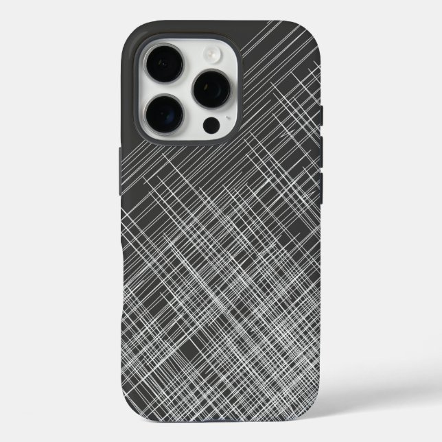 Stilvolles Design auf Dunkelgrau Case-Mate iPhone Hülle (Rückseite)