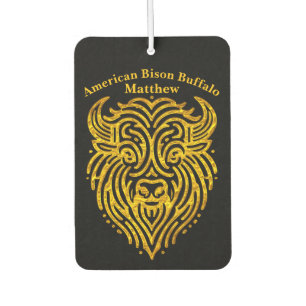 Stilvolles Design eines Gold Bison Buffalo Head Autolufterfrischer