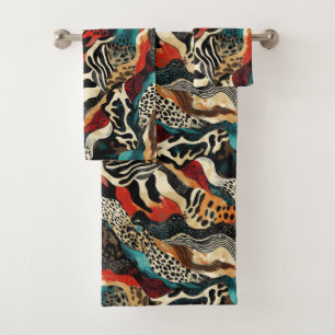 Stilvolles Design für Animal Print Fusion Badhandtuch Set