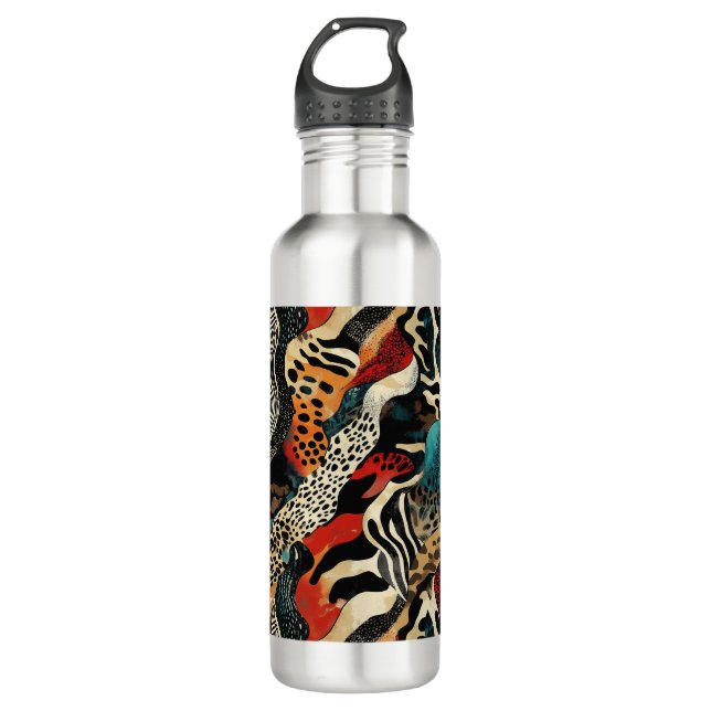 Stilvolles Design für Animal Print Fusion Edelstahlflasche (Vorderseite)