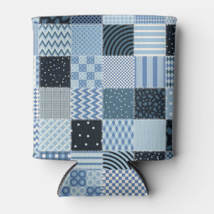 Stilvolles Design, geometrische Fliesen, blaue Far Dosenkühler