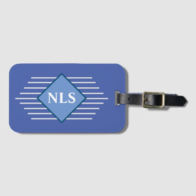 Stilvolles Design mit Persönlichen Initialen - Mit Gepäckanhänger (Vorderseite (Horizontal))