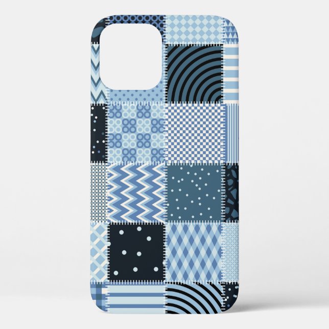 Stilvolles Design. Nahtloses Patchwork-Muster aus  Case-Mate iPhone Hülle (Rückseite)