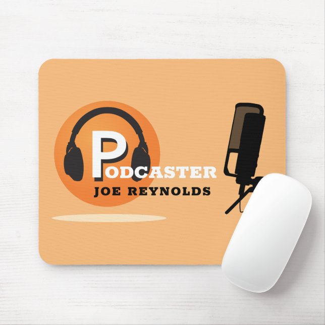 Stilvolles Design, Podcaster, Podcast Mousepad (Mit Mouse)