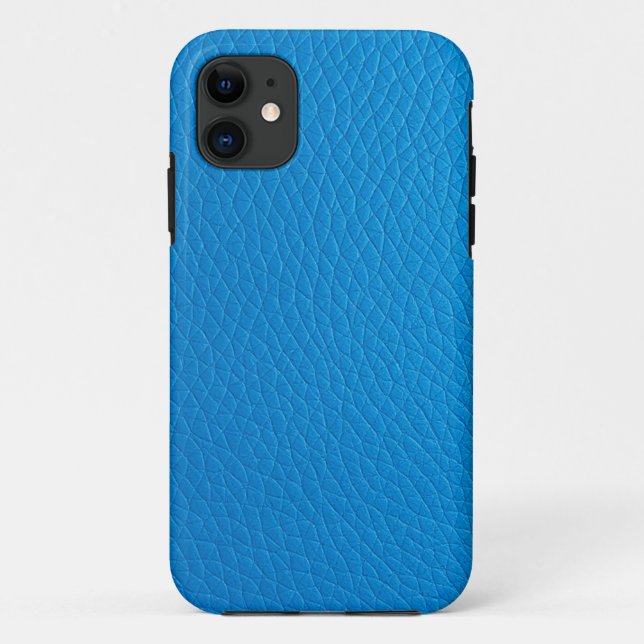 Stilvolles Design von Blue Rexine Texture Case-Mate iPhone Hülle (Rückseite)