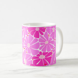 Stilvolles digitales Muster - rosa Kaffeetasse