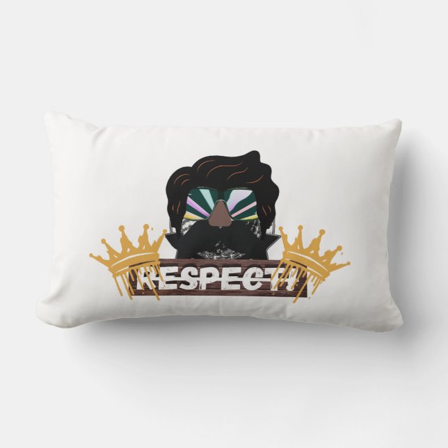 Stilvolles DJ Logo Lumbar Kissen - Moderne Wohnges (Vorderseite)