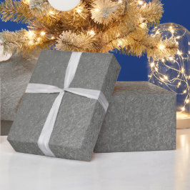 Stilvolles Einfach Metallisches Inspiriertes Silbe Geschenkpapier