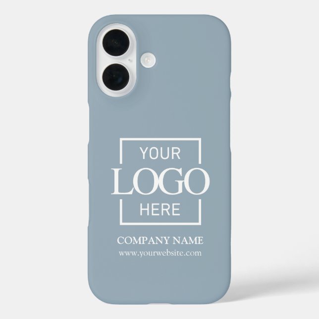 Stilvolles einfaches blaues Geschäftslogo Apple Case-Mate iPhone Hülle (Rückseite)