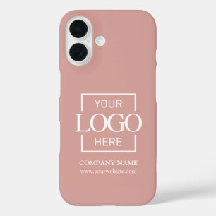 Stilvolles einfaches rosa Geschäftsfirmenlogo Appl iPhone 16 Hülle