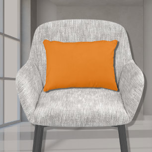 Stilvolles einfaches Tangerine Orange Einfarbig 28 Dekokissen