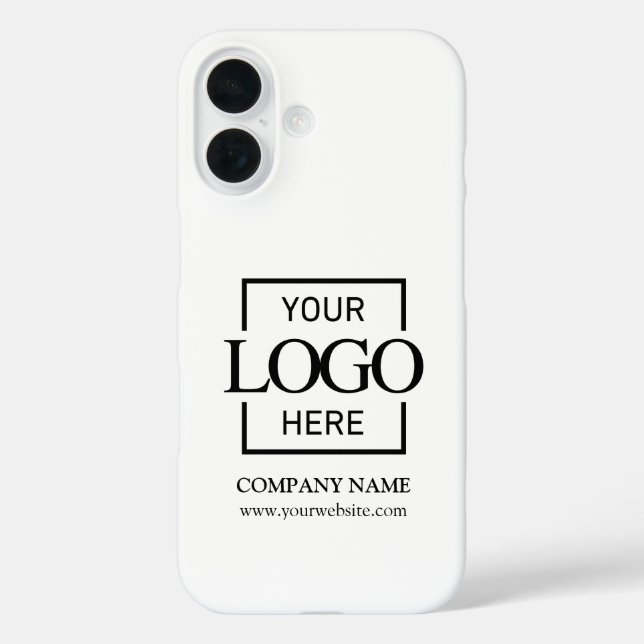 Stilvolles einfaches weißes Firmenlogo Apple Case-Mate iPhone Hülle (Rückseite)