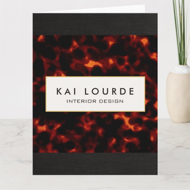 Stilvolles Elegant Tortoiseshell Karte (Vorderseite)