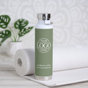 Stilvolles Elegantes Hellgrünes Firmenlogo Trinkflasche
