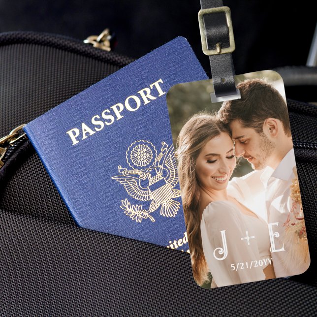 Stilvolles elegantes Hochzeitsstil-Foto Gepäckanhänger (Von Creator hochgeladen)