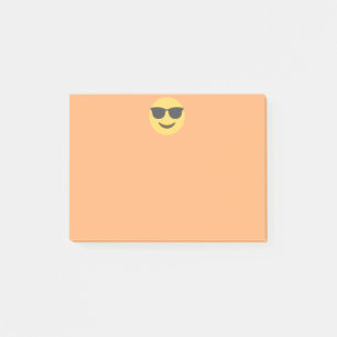 Stilvolles Emoji mit Gläsern Post-it Klebezettel