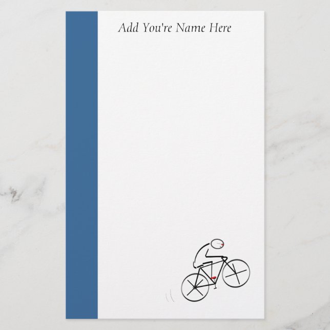 Stilvolles Fahrraddesign Briefpapier (Vorderseite)