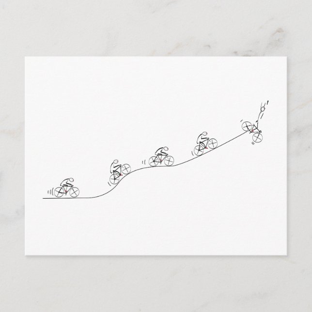 Stilvolles Fahrraddesign Postkarte (Vorderseite)