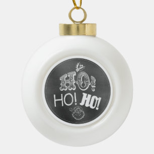 Stilvolles festliches Schiefertafel-Ho-Ho-Ho-Santa Keramik Kugel-Ornament