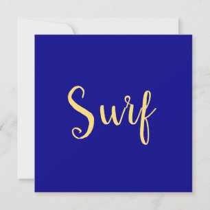 Stilvolles festliches SURF-Script königsblauer Hin