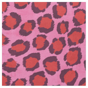 Stilvolles, fettes, farbenfrohes rosa Gepard-Druck Stoff