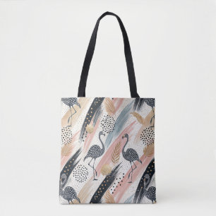 Stilvolles Flamingo- und Brushstroke-Muster
