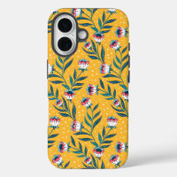 Stilvolles florales Motiv mit Punkten und grünen B