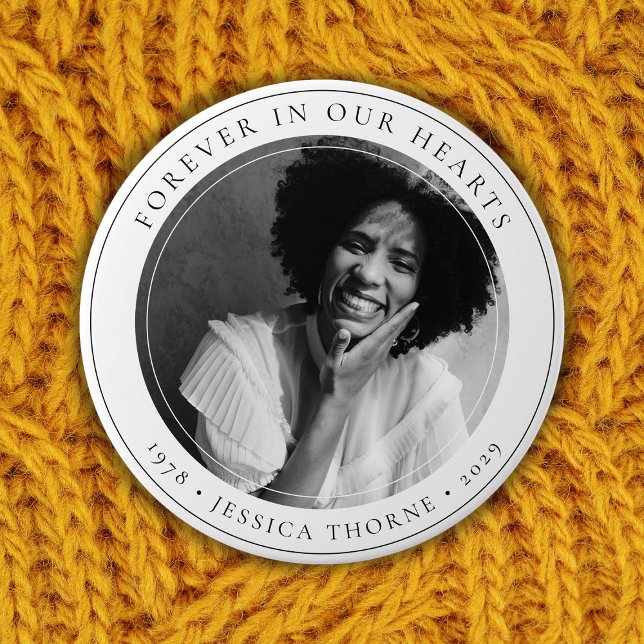 Stilvolles Forever in unserem Hearts Memorial Foto Button (Von Creator hochgeladen)