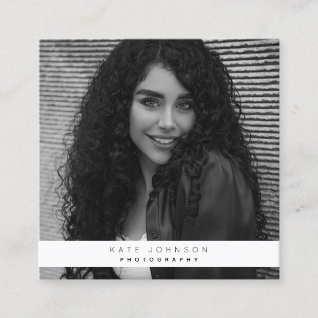Stilvolles Foto für Firmenlogos für Fotografen Quadratische Visitenkarte