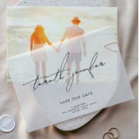 Stilvolles Foto für moderne Namen Save the Date Ov