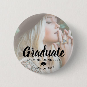 Stilvolles Foto-Graduate 2025 Button