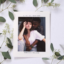 Stilvolles Foto Hochzeit Sichern Sie das Datum Ein Postkarte