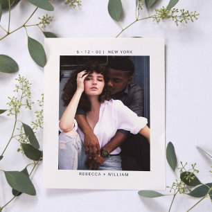 Stilvolles Foto Hochzeit Sichern Sie das Datum Ein Postkarte