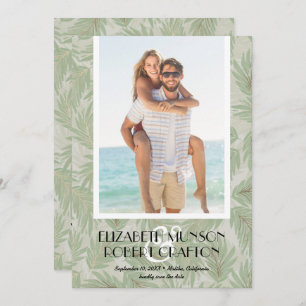 Stilvolles Foto Hochzeit Tropical Save the Date