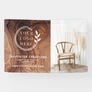 Stilvolles Foto mit modernen Holzschnitzeln Banner