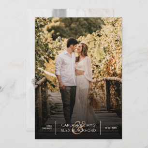 Stilvolles Foto Moderne Hochzeit rettet das Datum Save The Date