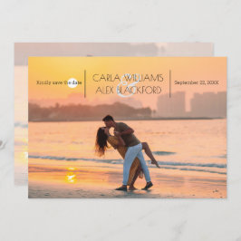 Stilvolles Foto Moderne Hochzeit rettet das Datum Save The Date