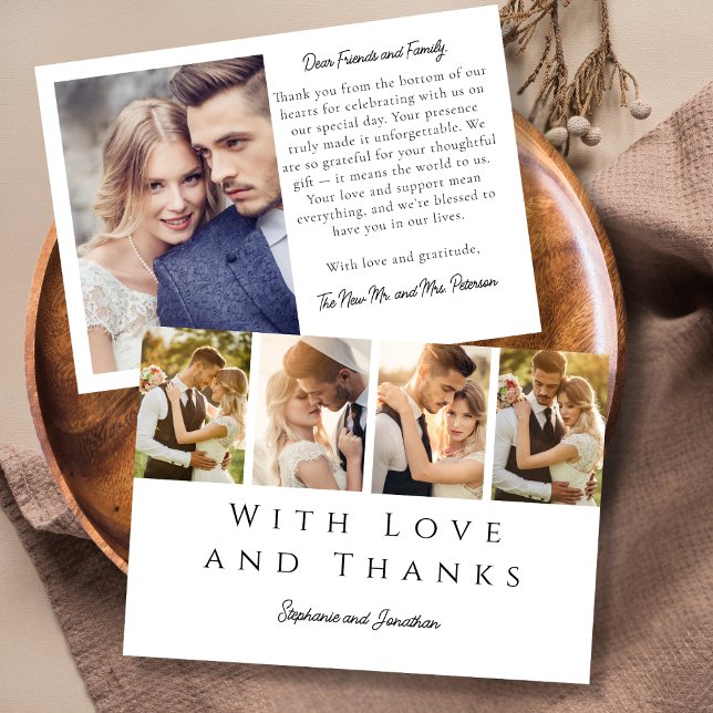 Stilvolles Foto Strip Modernes, einfaches SkriptWe Dankeskarte (Von Creator hochgeladen)